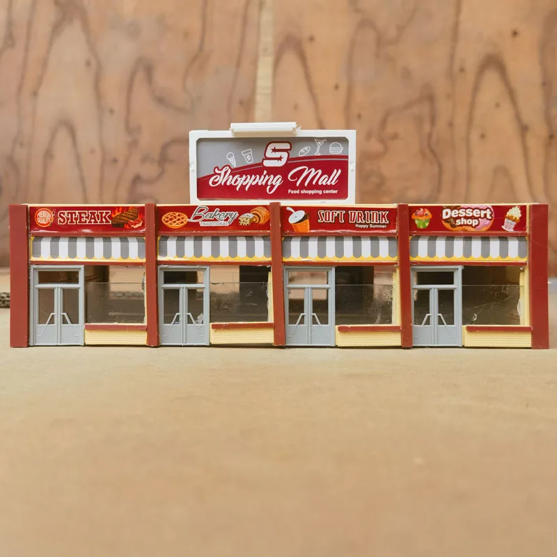 1Set Ho Scale Model Shopping Mall Model Supermarket Sand Table