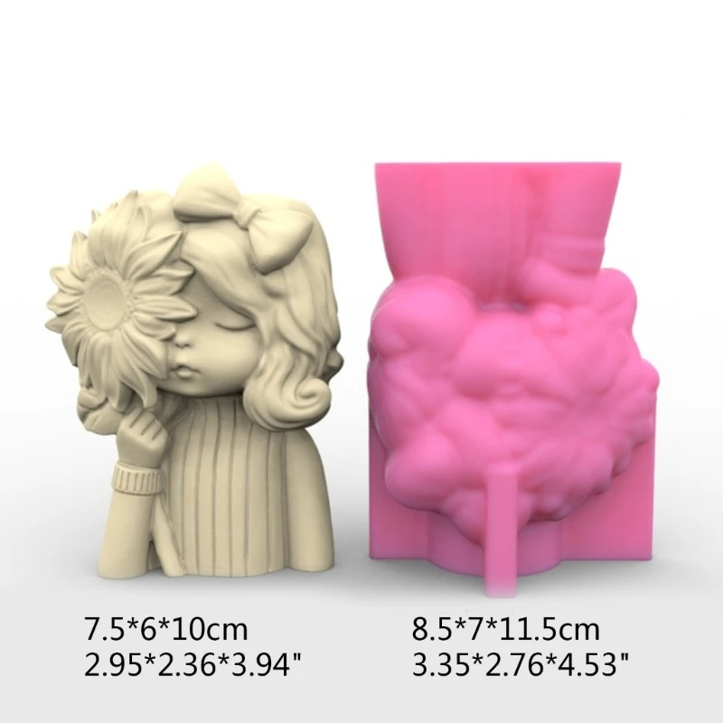 Silicone Flower Pot Mold Concrete Candlestick Silicone Mold Holder Mold Succulent Planter Mold Cement Gypsum Mold