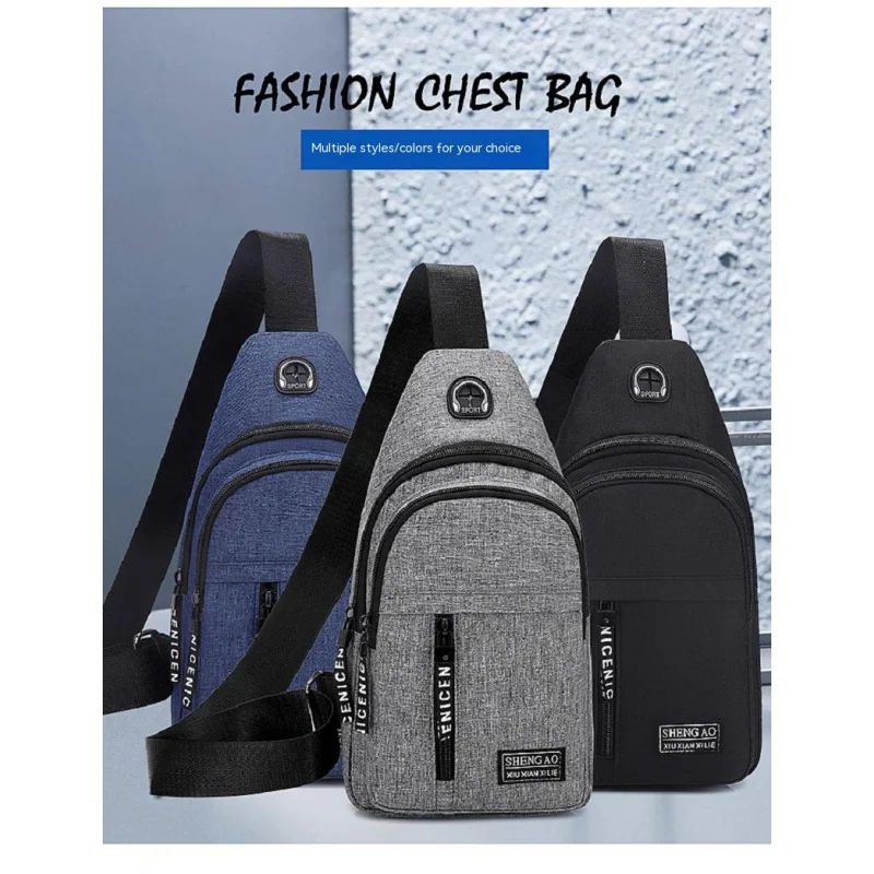 

Chest Bag Fashion New Solid Color Men Chest Bag Outdoor Casual Fashion One Shoulder Crossbody Bag