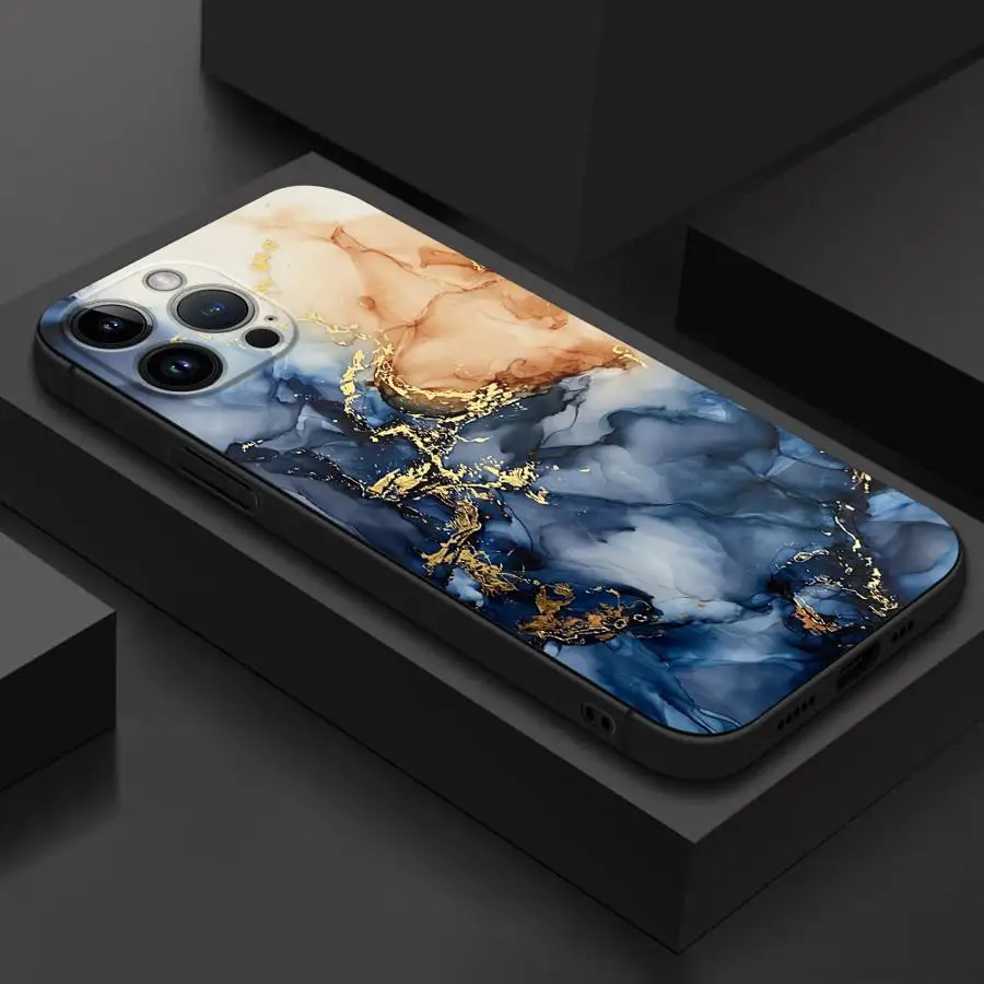 Elegant Marble Pattern TPU Soft Phone Case