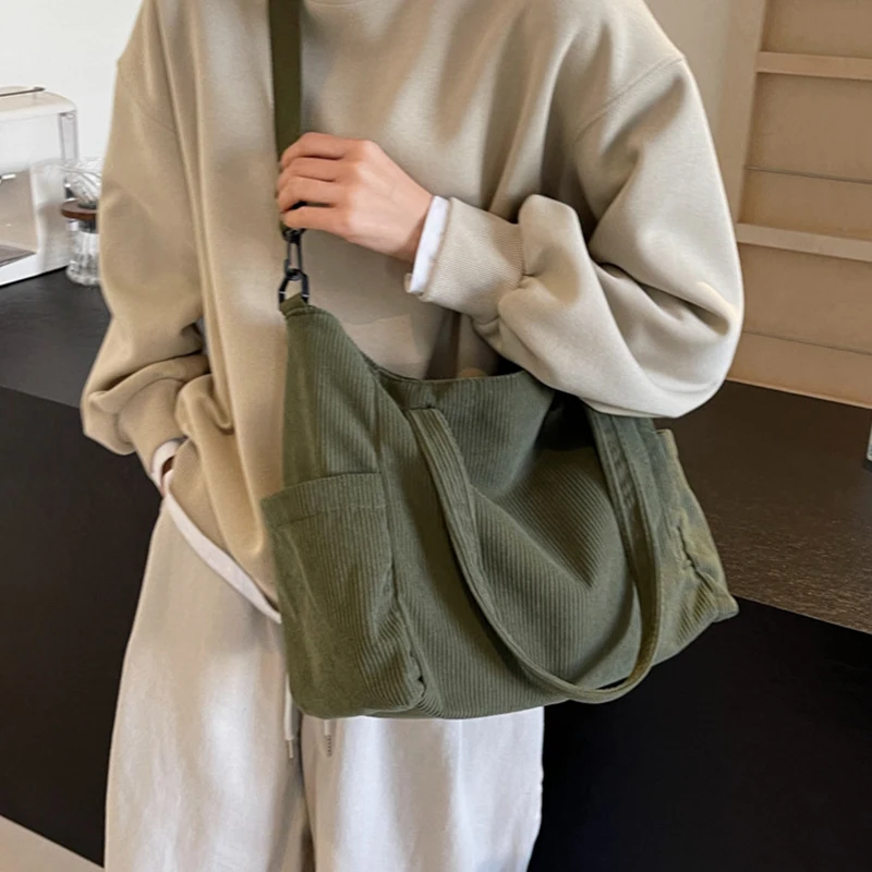 Corduroy Tote Bag Strap
