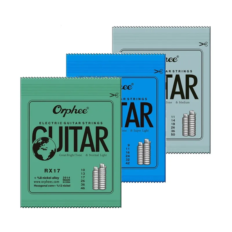 Orphee 일렉트릭 기타 줄, 니켈 합금, 초경량 장력 악기 액세서리, RX15 17 19