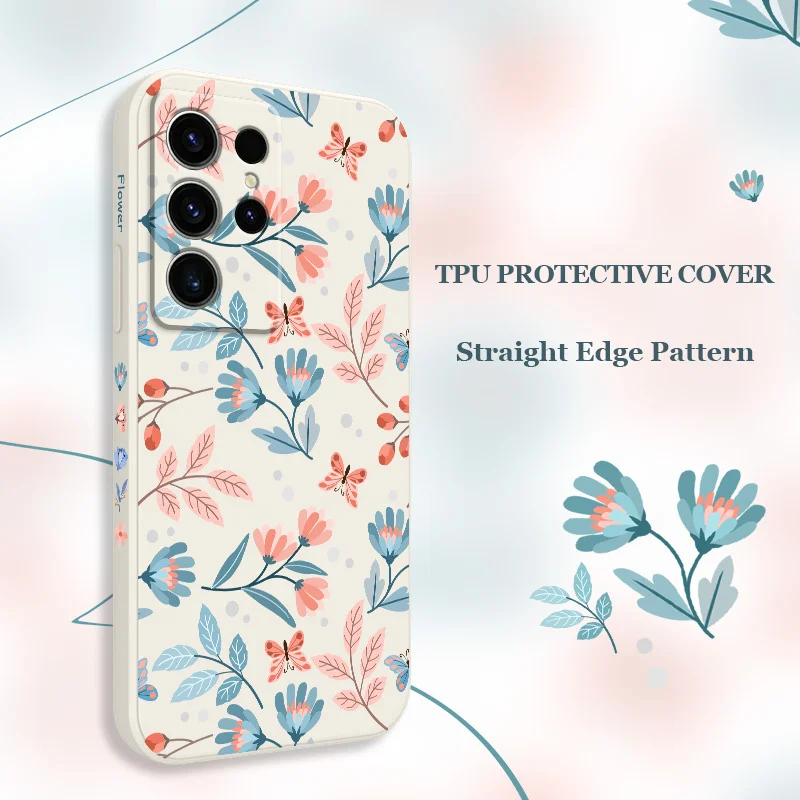 Graceful Flowers Silicone Phone Case Cover