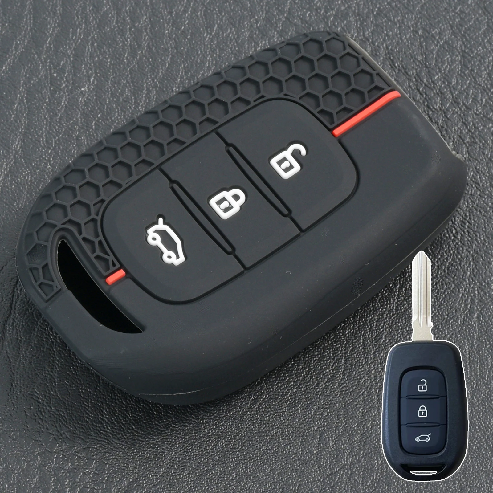 3 knoppen Afstandsbediening Autosleutel Case, Fit Voor Renault
