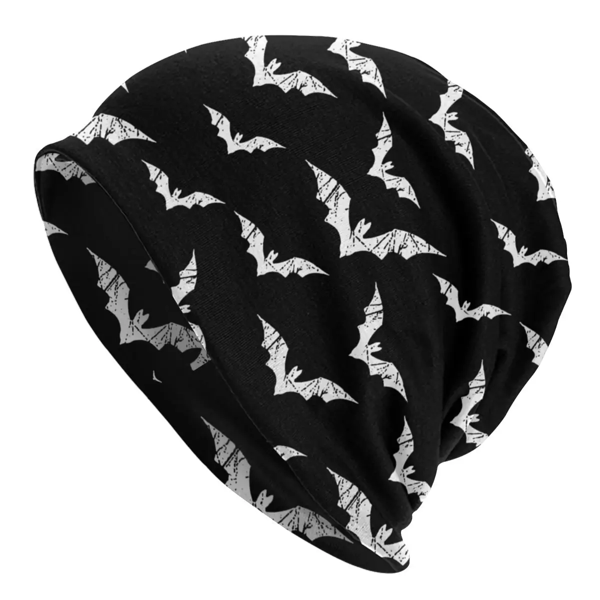 

Skullies Beanies Caps Bats Pattern Thin Hat Autumn Spring Bonnet Hats Men Women's Street Ski Cap