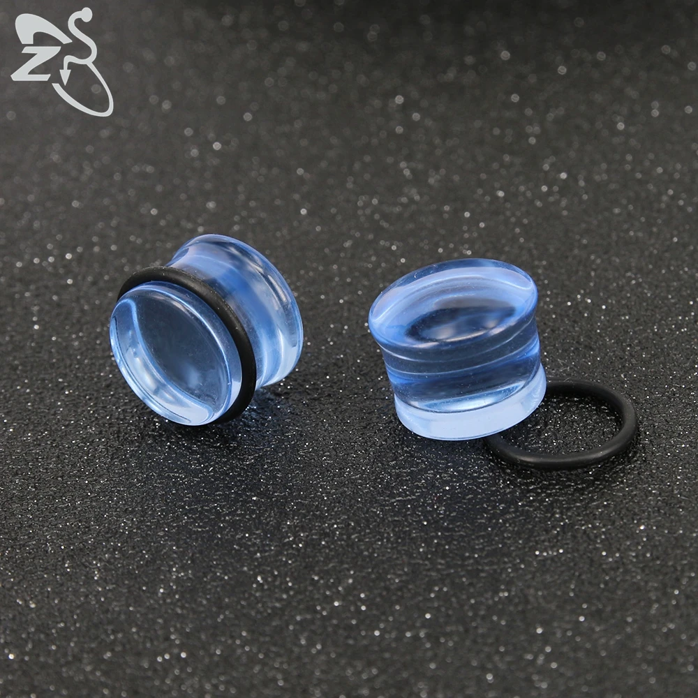 Glass Ear Plug And Tunnel 5-16mm Ear Expander Stercher Gauges Flare Flesh Expander Body Piercing Jewelry 2pcs/lot