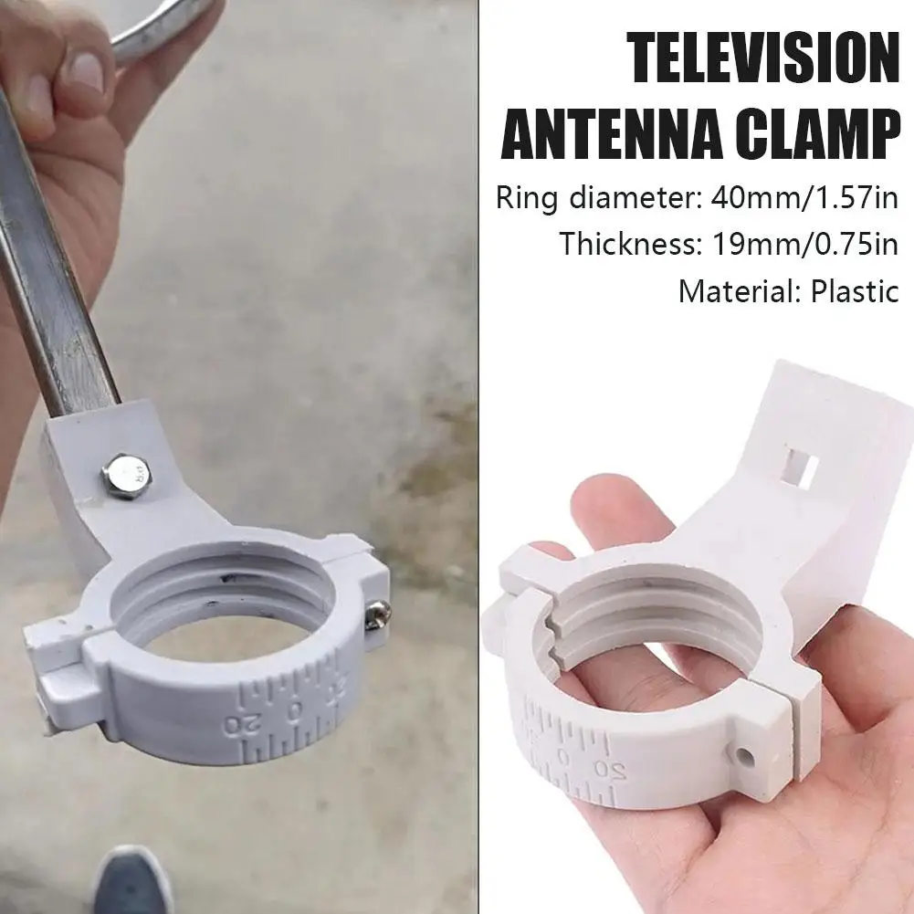 Plastic Clamps High Frequency Head Clamp TV Antenna Jig Bracket White KU Fixed LNB Plastic Mounting Thickened Tuner Jig Household
