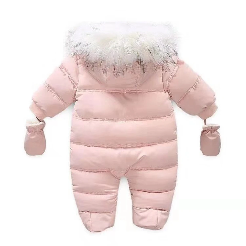 NewBorn Baby Super Keep Warm Winter Clothes Toddler Jumpsuit Hooded Inside Fleece Girl Boy Clothing Overalls Children Outerwear