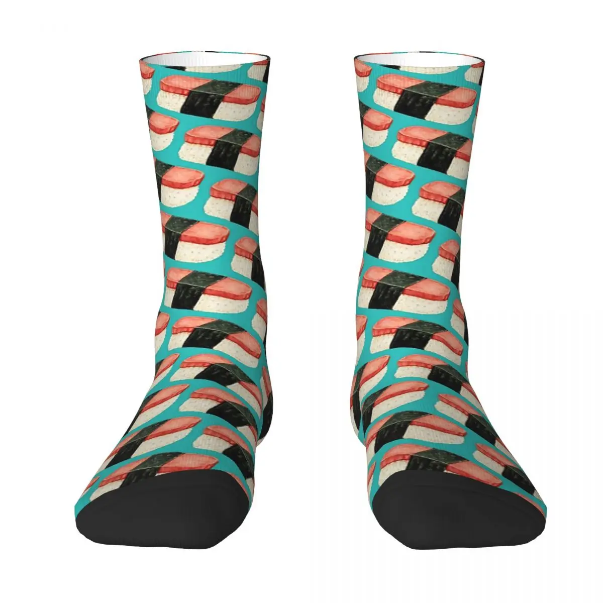 Hot Sale Musubi - Blue Fashion Funny Printed Polyester Long Socks Harajuku Comfortable Breathable Happy Gift sockings For Unisex