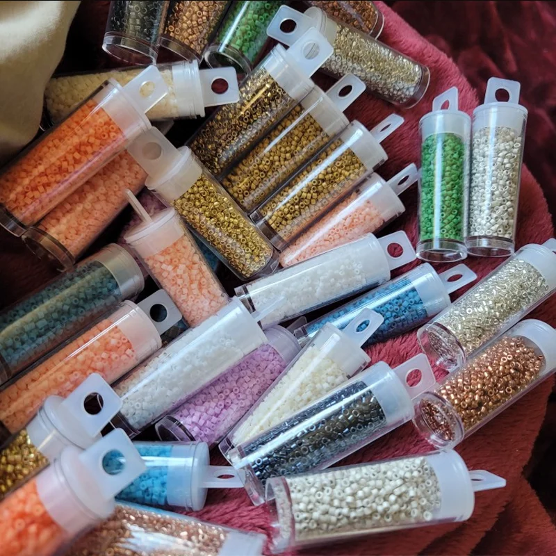 10g/20g/30g Glass Beads 2MM Japanese Plating Metallic Colors for DIY Handmade Weave Sewing
