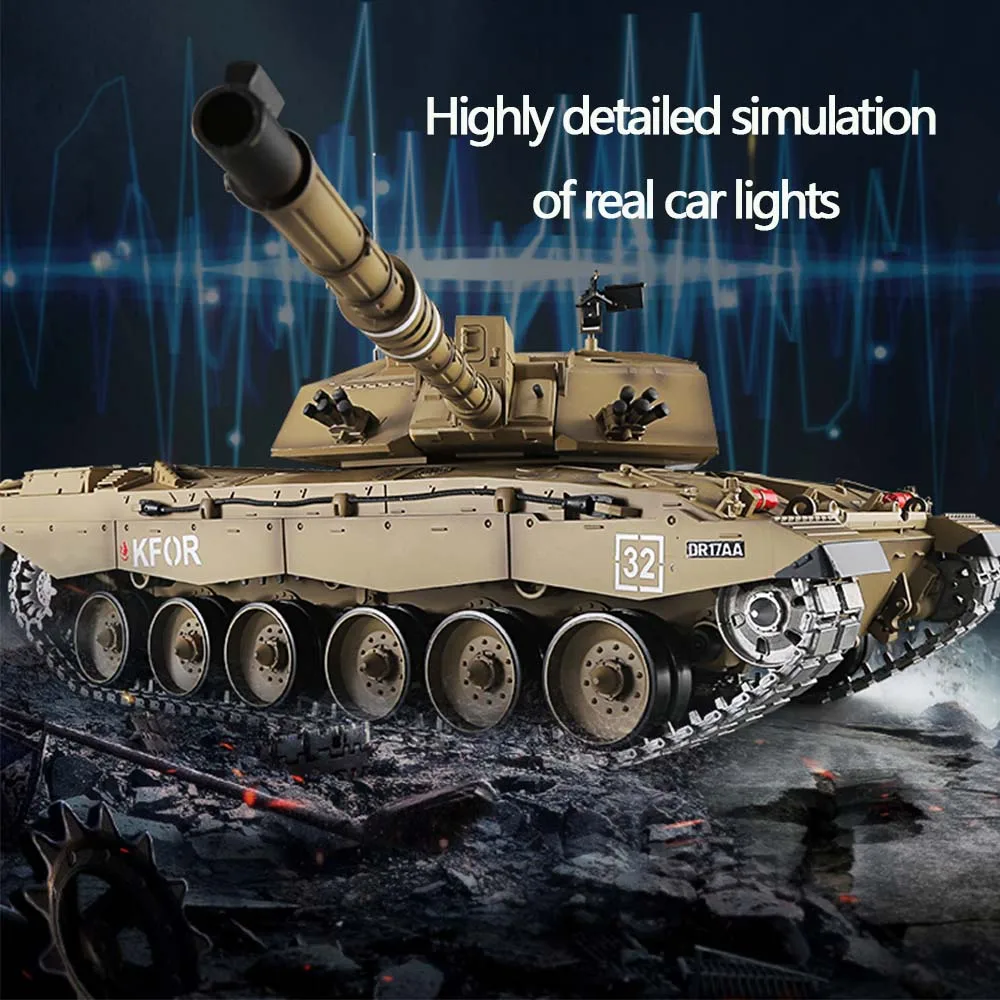 Henglong 1:16 3908 British Challenger II Rc Tank Simulated Sound Effect Metal Rocker Arm Military Tracked Vehicles 2