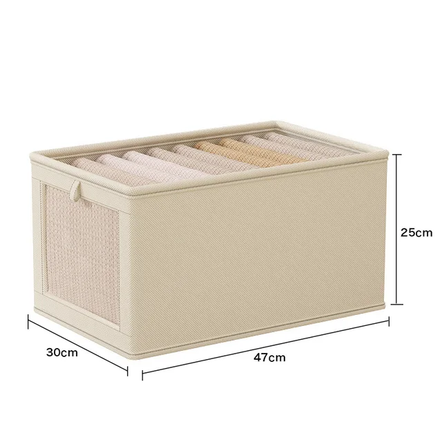 Boîte de rangement pliable pour vêtements, avec couvercle, boîte de rangement pour sous-vêtements, chaussettes, organisateur de garde-robe anti-humidité et anti-poussière 6