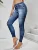 Women's Imitation Denim Leggings With Pockets High Stretchy Comfortable Tummy Control Fitness Gym Yoga Pants Daily Wear