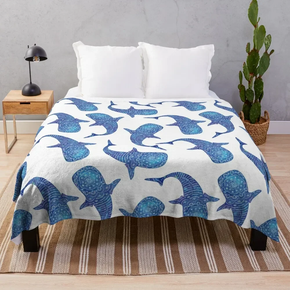 

Marokintana - Whale Shark I Throw Blanket Fluffy Shaggy Vintage Soft Beds Blankets