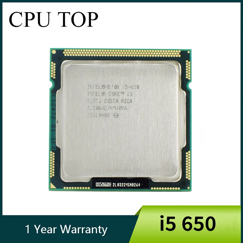 Processeur Intel Core I5-650 3.20GHz Socket 1156 - Occasion, 4 Cœurs, Première Génération, Référence SLBLK