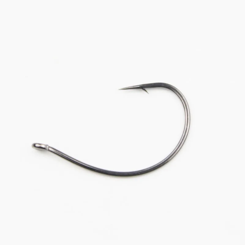 50Pcs 여러 크기  3  2  1 1/0 2/0 드롭 샷 후크 엉뚱한 웜 피쉬 후크 모든 파인스 스타일 부드러운 플라스틱을 위한 오프셋 원형 후크
