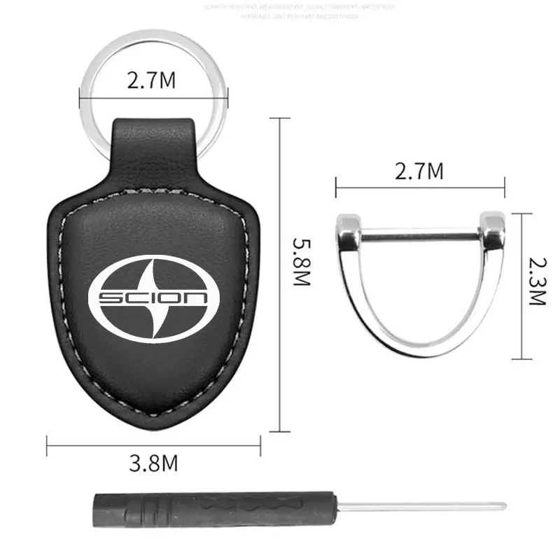 Car Keychain shield Men Women Simple Key Chains Metal Key Rings