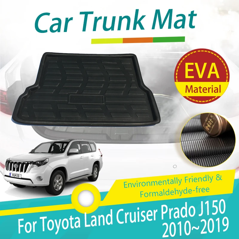 

Car Trunk Mats For Toyota Land Cruiser Prado J150 2010~2019 7seat Waterproof Boot Carpets Storage Pads Suitcase Rugs Accessories