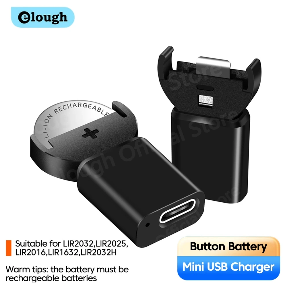 Versatile Type C Charger for Rechargeable Button Battery Cells