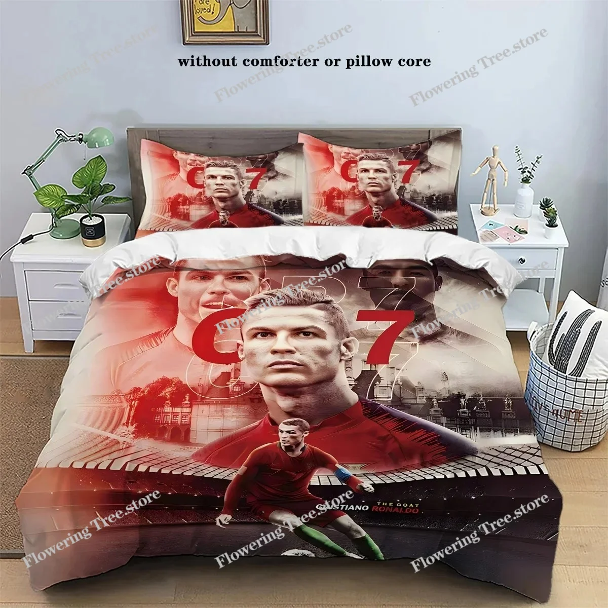 Cristiano Ronaldo-o Bedding Set Duvet Set Single Double Bed King Size Bed Set Adult boys Bedroom Duvet Cover Pillow Case 6