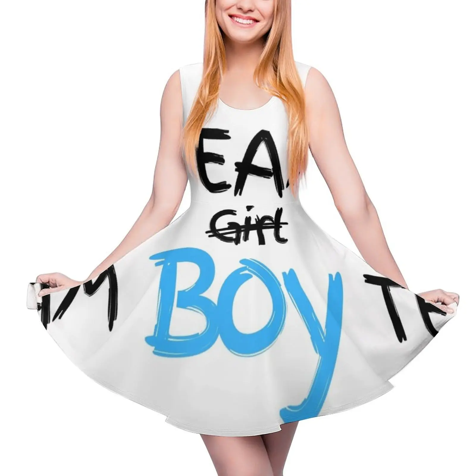 Team boy gender reveal baby shower Sleeveless Dress clothes for woman dresses for womens Elegant gown