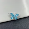 Silver blue zirconium butterfly 1 22 * 12.5mm