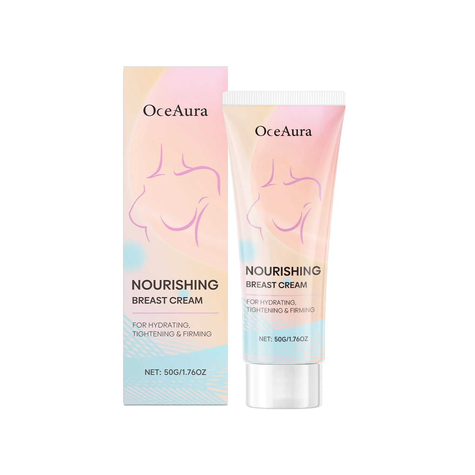 Breast Care Cream Breast Hydrating Lift Firm Massage Chest Body Deeping Moisturizing Smooth Bright Gentle Daily Care Cream 50g