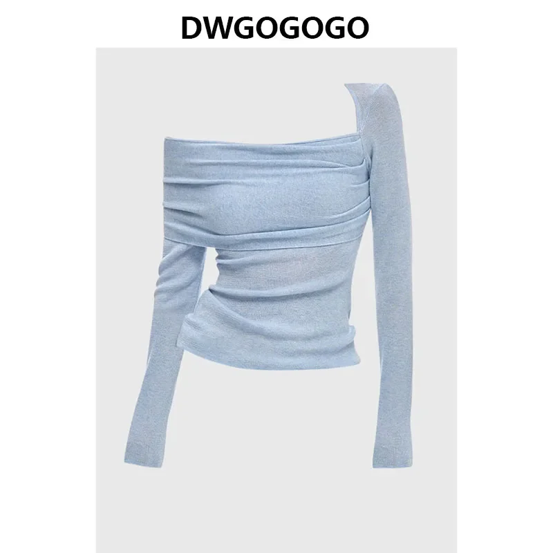 

Slash Neck Knitted Sweater Women Sexy Off Shoulder Long Sleeve Pullovers Female Korean Elegant Slim Jumpers Top