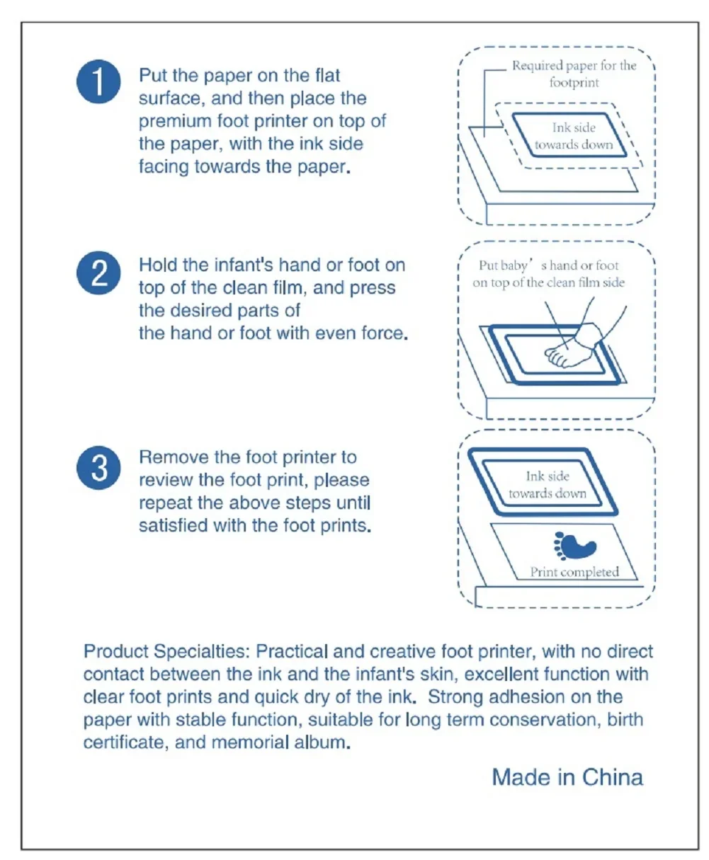 MyGiftHome Baby Hand and Footprint Clean Touch Inkless Pad