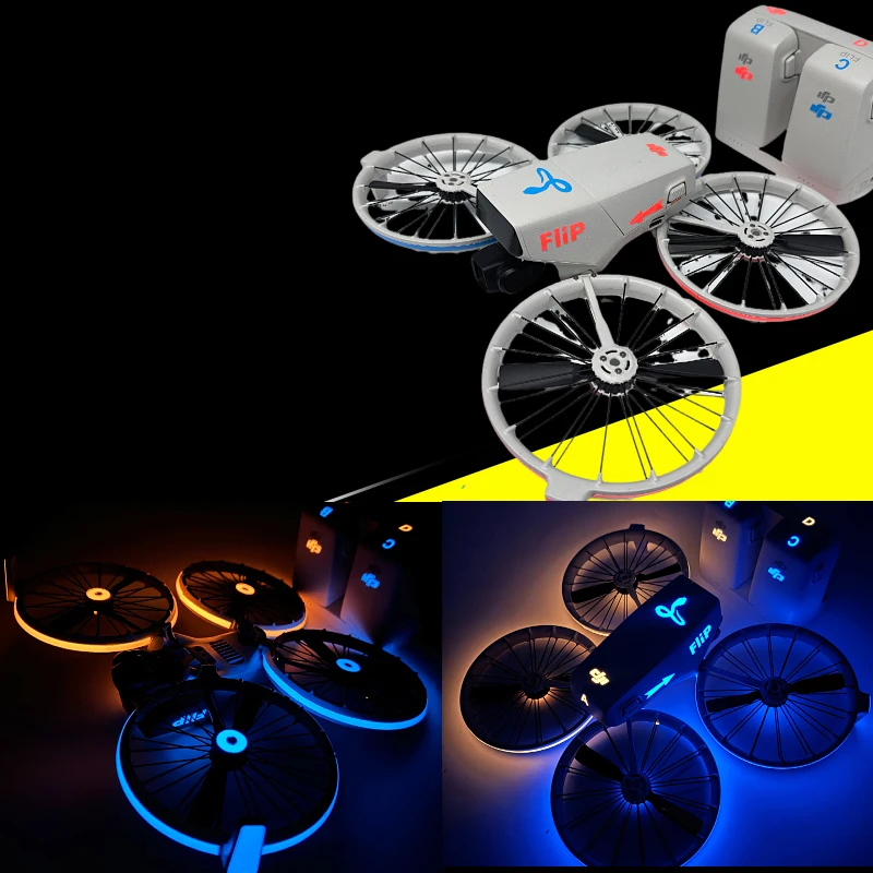 DJI Flip Colorful Luminous Stickers Waterproof Night Flight Warning Luminous Change Stickers DJI flip Drone Accessories