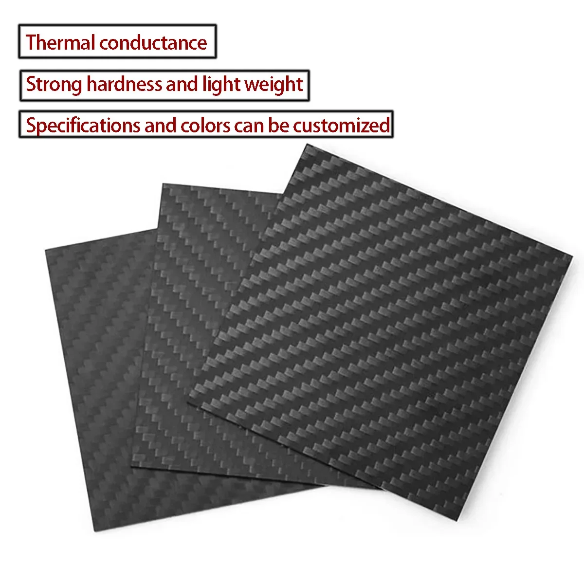 Hochmoduliges 3K-Kohlefaserpaneel 300x400mm Größe 1mm 2mm 3mm 4mm 5mm Dicke für CNC – Detail 1