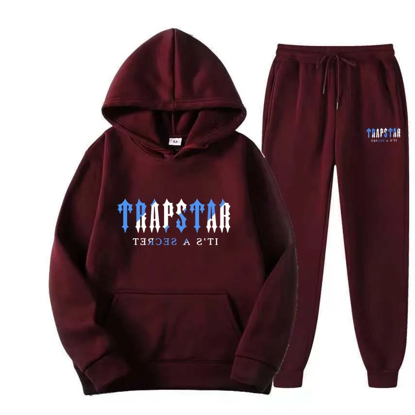

New Blue Trendy Brand Quality Printed Men's Sweater Trendy Men's and Women's Fleece Hoodie Cover, Suitable for Men's Sports Set