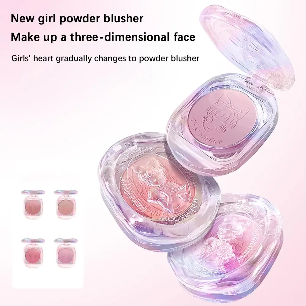 

Powder Blusher Monochrome Small Matte Expansion Color Natural Girl Cosmetics Gradient Fine Powder Shiny Immature Blusher Cu D4O1