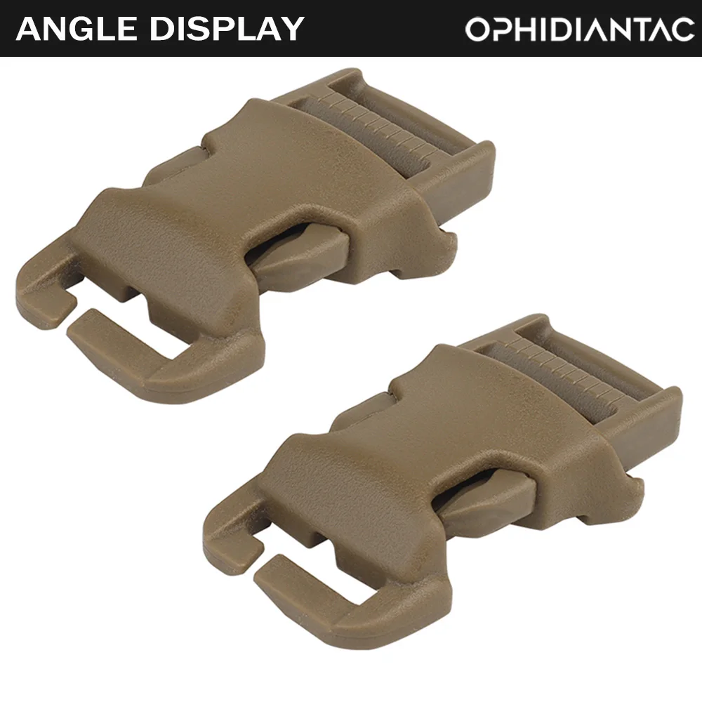 OPHIDIANTAC 1 Zoll QASM-Schnalle, schnelle Befestigung, Oberflächenmontage, MOLLE PALS Gurtband, Airsoft-Jagdweste, modularer Befestigungspunkt – Detail 3