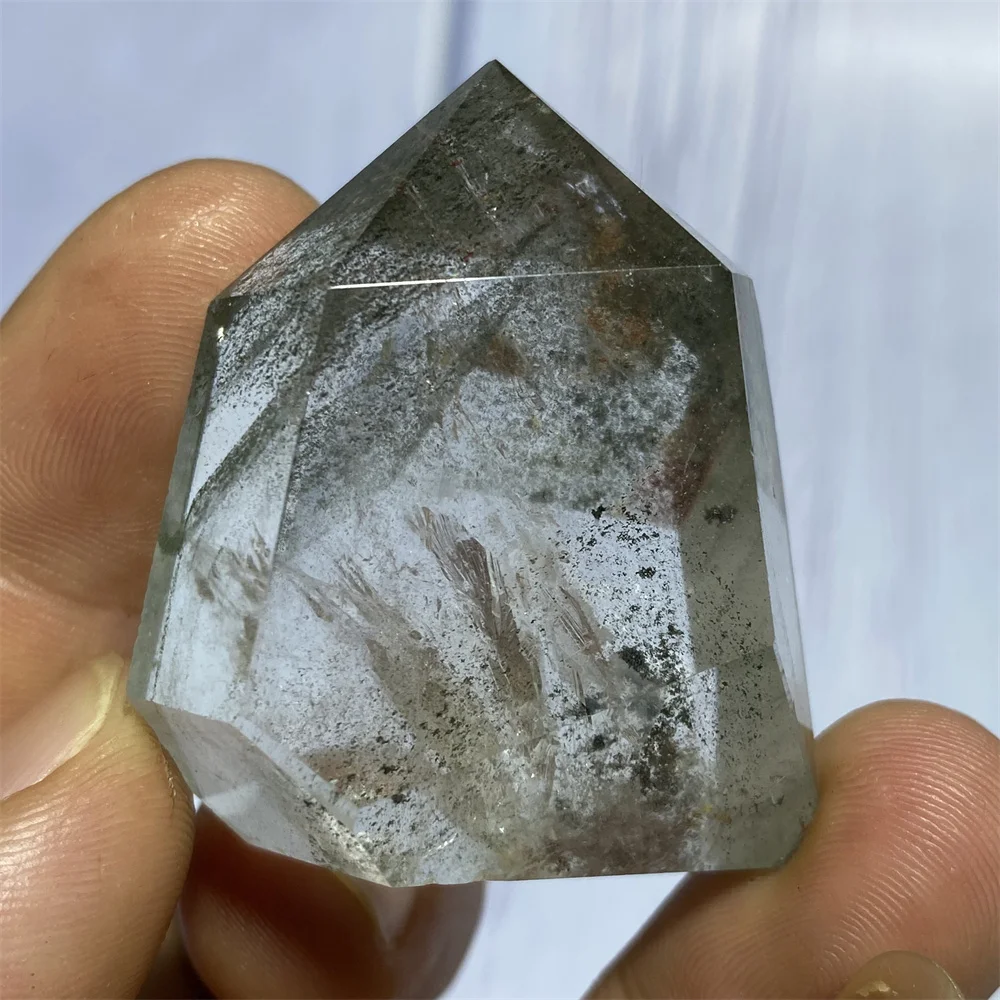 Ghost Phantom Crystal Quartz Natural Gem Specimen Hexagon Prism