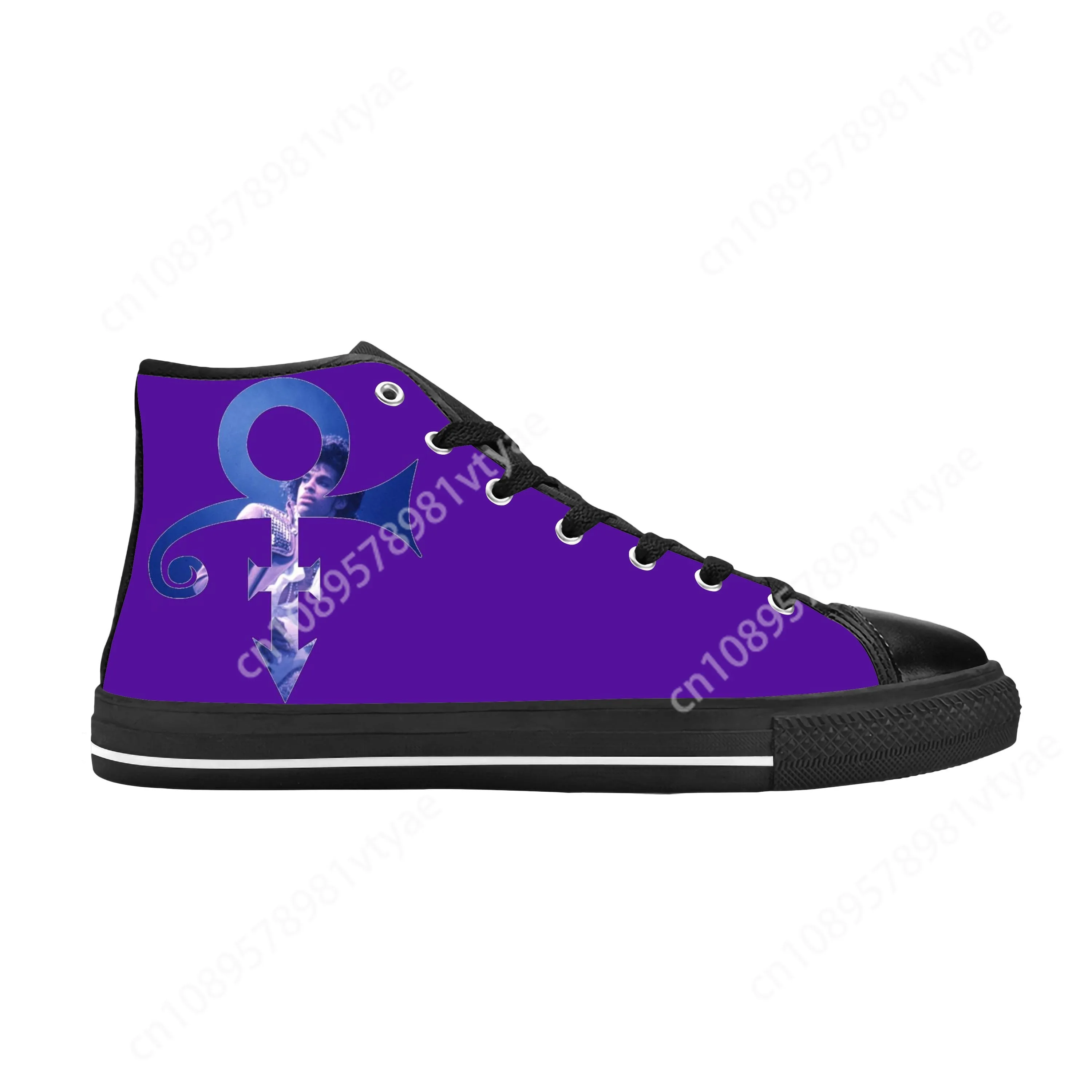 Prince Rogers Nelson Purple Rain Love Symbol Cool Casual Cloth Shoes High Top Comfortable Breathable Custom Men Women Sneakers 4