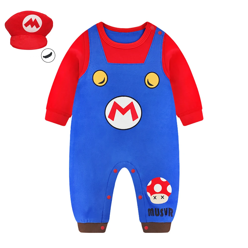 

LZH Halloween Cospaly Rompers 2023 New Spring Autumn Baby Long Sleeve Jumpsuit Cartoon Bodysuit 0-24 Months Baby Girl Boy Romper