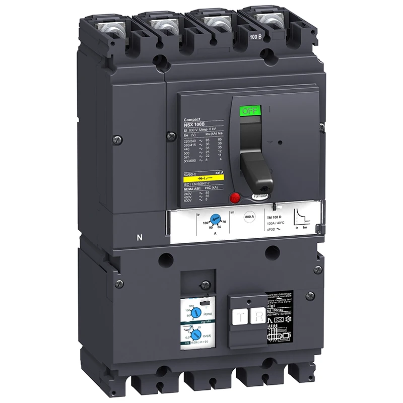 

LV429704 MCCB Vigi MH NSX100B TMD 40A 4p3d 25kA Moulded case circuit breaker