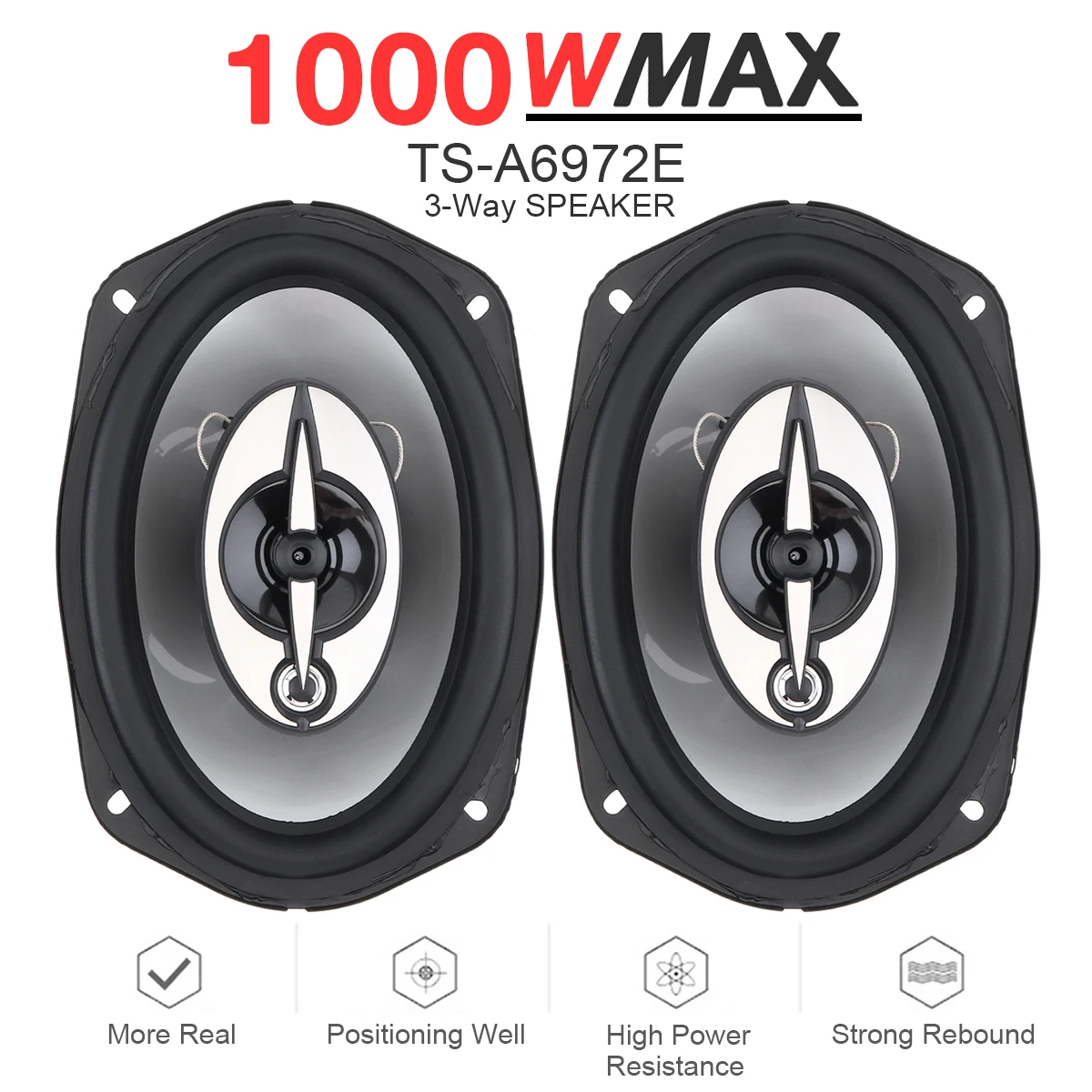 

6x9 Inch 12V 1000W 3 Way Car Coaxial Automobil Audio Music Stereo Full Range Frequency Hifi Speaker Non-destructive Installation