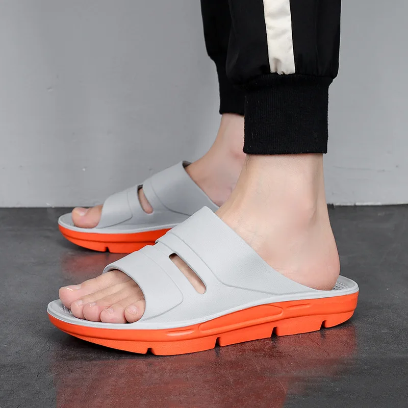 Slippers for Men Fashion Summer Solid Color Casual Home Slipper Shoes Eva Non-slip Shoes Beach Slides shower slippers