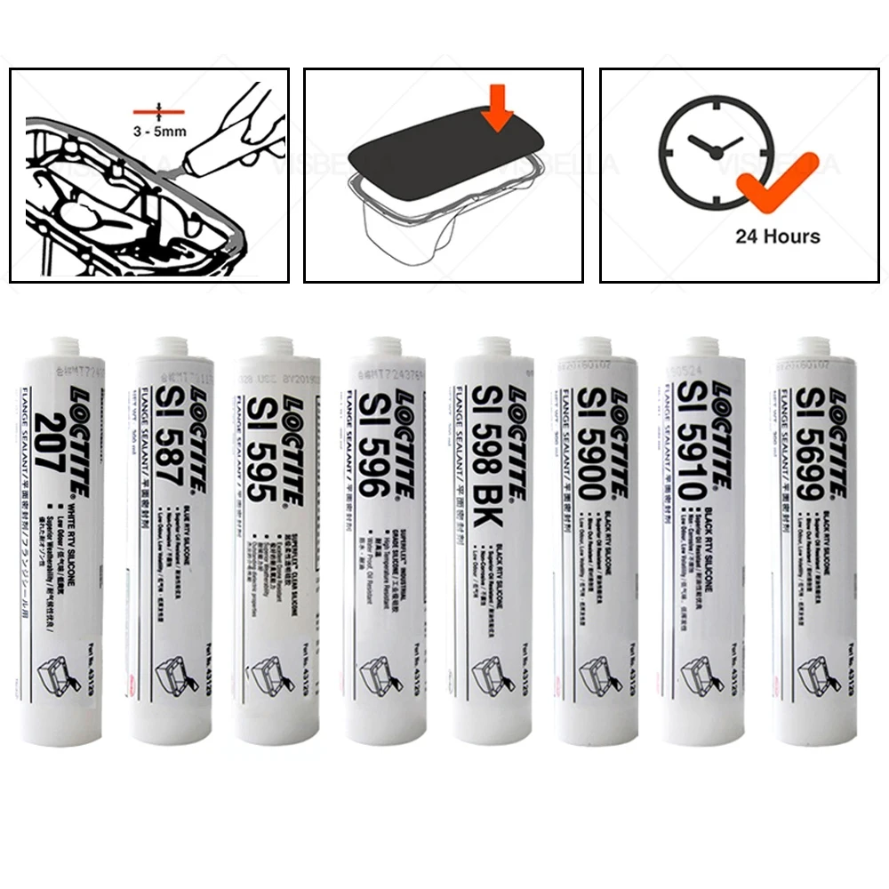 Rtv Silicone Liquido Loctite 5910 587 5920 5900 5970 598 596 5699 300Ml Sigillante Flangia Sigillante Motore Cilindro Guscio Inferiore