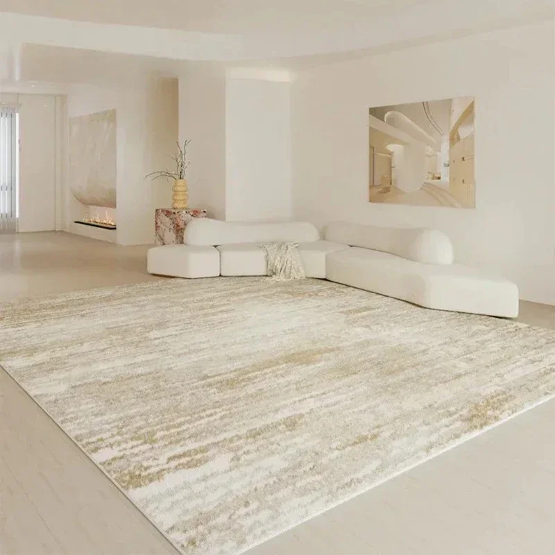 Living Room Large Area Beige Gradient Carpet Bedroom Bedside Floor Mat Soft Velvet Rug Modern Minimalist Home Decoration Rugs 2