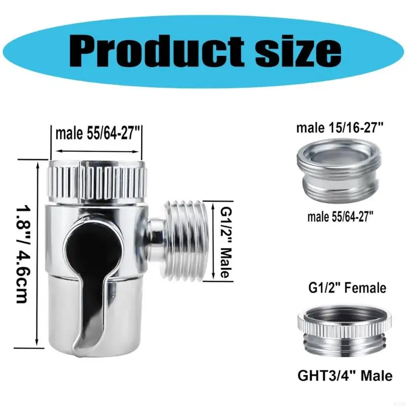 Steel Faucet Splitter Aerator Diverters Valves for Easy Connection to Shower Hose 203F