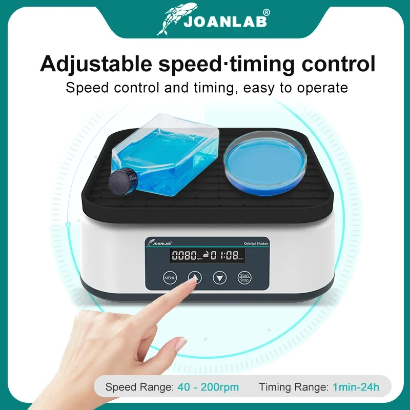 JOANLAB Orbital Shaker Digital Display Shaker Laboratory Multi-purpose Horizontal Swing Speed Oscillator Adjustable Speed SK-20