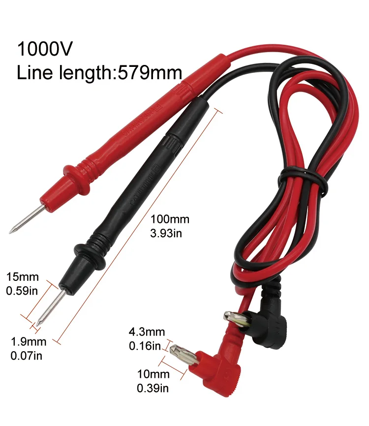 1000V 10A Universal Nadelspitze Multimeter Testsonde/Kabel für Digital-Multimeter Draht Stift Kabel Multimeter Tester – Detail 3