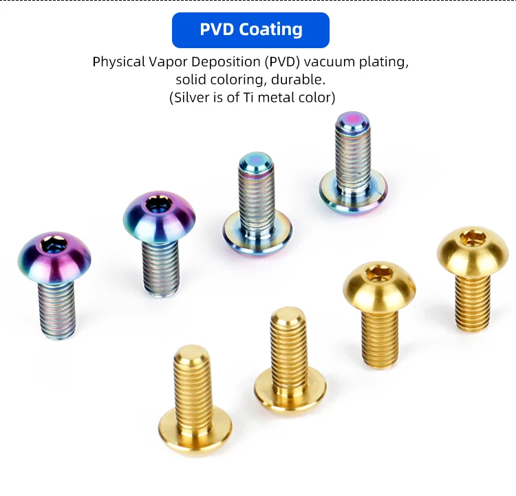 Description Picture 6 of itemDeemount M5*12mm Bicycle Bottle Cages Bolts Titanium TC4 Kettle Stand Fixing Screw 3mm Hex Head MTB Road Bike Fastening Parts