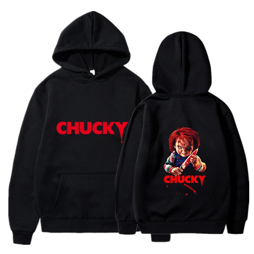 thumbnail image 1 of Película de terror juego infantil Chucky sudaderas con capucha Harajuku ropa informal estilo Hip Hop hombres mujeres Otoño Invierno Sudadera con capucha pulóver Tops, 1 of 5