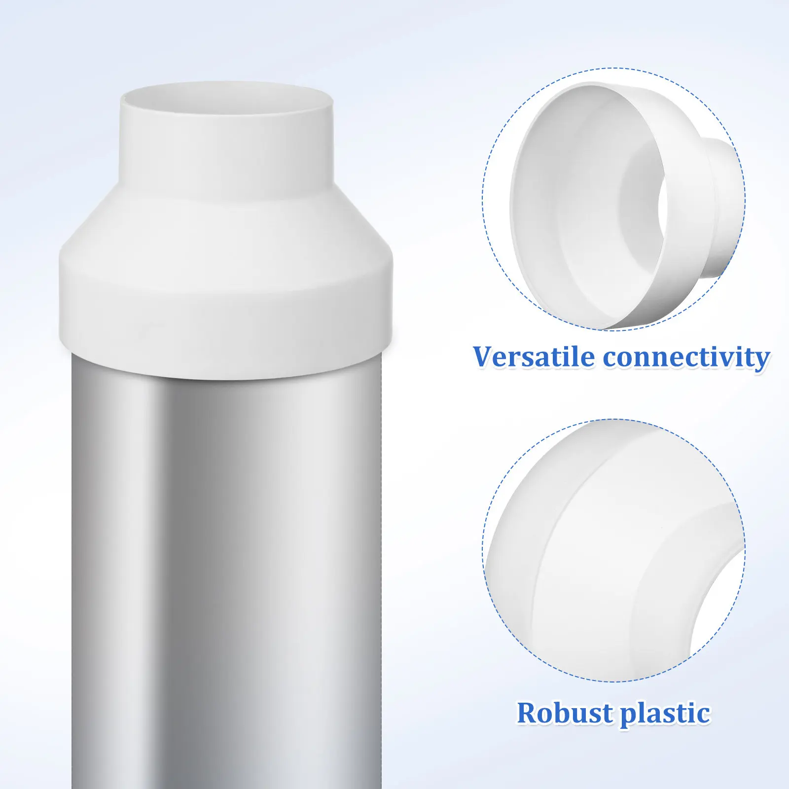 환기 덕트 어댑터 플라스틱 7인치5인치 덕트 감속기 커넥터 효율적인 공기 순환을 위한 테이퍼형 호스 어댑터