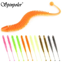 Spinpoler Soft Bait Fishing Lure Shad Stick Worm Sea Bass Fake Earthworm Artificial Trout Bass Drop Shot Perch Leurre 10pcs/Pack 1