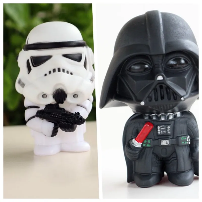 

Star Wars Black Soldier White Soldier Toy Handmade Doll Model Desktop Set Car Decoration
